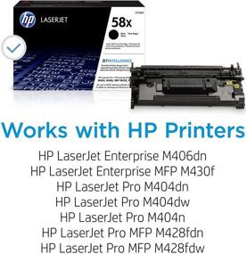 img 3 attached to 🖨️ HP 58X CF258X Toner Cartridge - Black - Compatible with HP LaserJet Pro M404 Series, M428 Series - High Yield