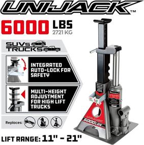 img 3 attached to 🔧 Powerbuilt 620471 Unijack - 6000 lb. Capacity, Black - 6000lb Unijack for Convenient Lifting