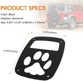 img 2 attached to 🐻 Black Bear Paw Hollow Out Taillight Guard for Jeep Wrangler TJ YJ 1987-2006 - Exterior Rear Taillight Protection Shade Cover by Partol YJ