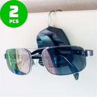 🕶️ convenient sunglass holder for car visor - set of 2 - keep your eyewear safe on the go logo