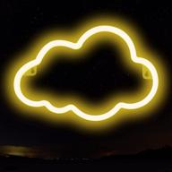 ☁️ xiyunte cloud neon sign - warm white cloud neon light for wall decor - usb/battery powered cloud neon signs decorations - aesthetic light up sign for bedroom, kids room, bar, and nursery decor логотип