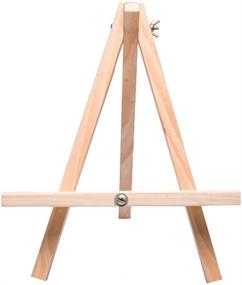img 2 attached to 🎨 Tosnail 12" Tall Natural Wood Tripod Easel Photo Painting Display - 5 Pack: Enhance Your Artistic Showcasing with Premium Quality!