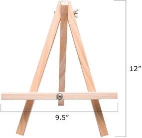img 3 attached to 🎨 Tosnail 12" Tall Natural Wood Tripod Easel Photo Painting Display - 5 Pack: Enhance Your Artistic Showcasing with Premium Quality!