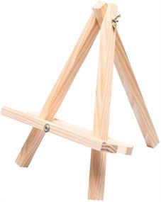 img 1 attached to 🎨 Tosnail 12" Tall Natural Wood Tripod Easel Photo Painting Display - 5 Pack: Enhance Your Artistic Showcasing with Premium Quality!