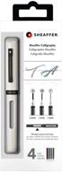 🖌️ sheaffer calligraphy mini kit: white pen, assorted nibs, and inks for enhanced creativity logo