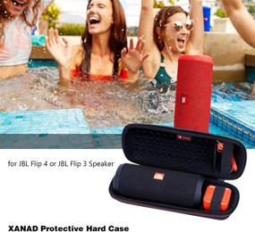 img 3 attached to 🔌 Кейс XANAD для динамика JBL Flip 4/Flip 3: Жесткий чехол для переноски и защиты - черный, лучшая покупка