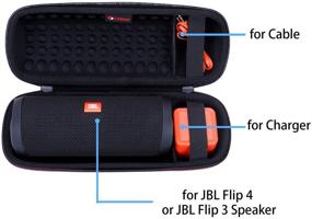 img 1 attached to 🔌 Кейс XANAD для динамика JBL Flip 4/Flip 3: Жесткий чехол для переноски и защиты - черный, лучшая покупка