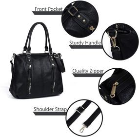 img 1 attached to Satchel Shoulder Crossbody Handbags Multiple Women's Handbags & Wallets in Hobo Bags