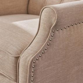 img 1 attached to Vintage Light Beige Reclining Armchair: GDF Studio Elizabeth Tufted Fabric Recliner - The Perfect Reading Companion