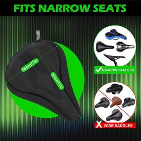 img 2 attached to 🚴 Zacro Gel Bike Seat Cover - Ultimate Comfort for Your Bicycle Ride, with Cross Straps and Water-Resistant Cover (Black)