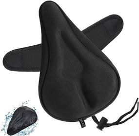 img 4 attached to 🚴 Zacro Gel Bike Seat Cover - Ultimate Comfort for Your Bicycle Ride, with Cross Straps and Water-Resistant Cover (Black)