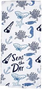 img 1 attached to Coastal Kitchen Towels Nautical Seashell Kitchen & Dining