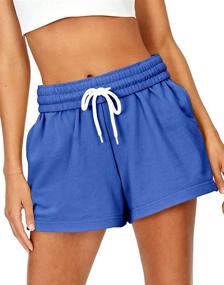 img 2 attached to Stay Cool and Active: Ezymall Women's Comfy Sweat Shorts with Pockets for Summer Fitness and Casual Wear