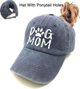 img 3 attached to Waldeal Embroidered Ponytail Distressed Ponycaps Outdoor Recreation in Hiking & Outdoor Recreation Clothing