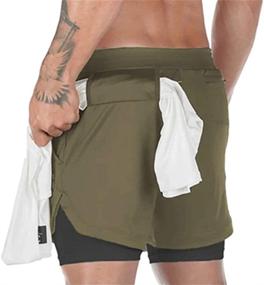 img 3 attached to 🏃 Surenow Men's Running Shorts - Workout & Outdoor Sports Shorts, 2-in-1 Stealth Design, 7-Inch Gym Yoga Shorts