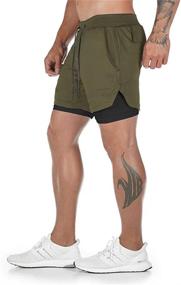 img 2 attached to 🏃 Surenow Men's Running Shorts - Workout & Outdoor Sports Shorts, 2-in-1 Stealth Design, 7-Inch Gym Yoga Shorts