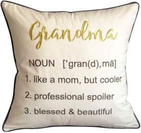 img 4 attached to FAVDEC Embroidered Grandma Definition Decorative