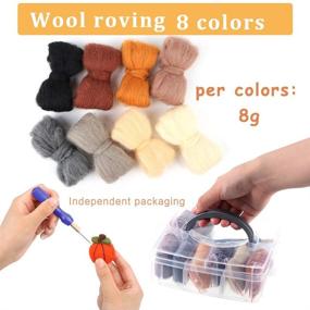 img 2 attached to 🧵 Complete Needle Felting Kit with 8 Colors Wool Roving, Storage Box & Tools