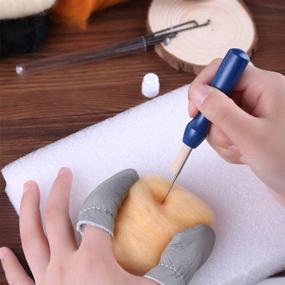 img 1 attached to 🧵 Complete Needle Felting Kit with 8 Colors Wool Roving, Storage Box & Tools