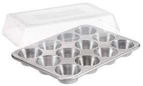 img 1 attached to 🧁 AmazonCommercial 12-Cup Aluminum Muffin Pan with Lid