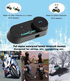 img 1 attached to 🎧 Системы взаимодействия через шлем TCOM VB для мотоциклов 2Riders Snowmobile Bluetooth Intercom - Водонепроницаемый мотоциклетный гарнитур для 3-х райдеров - Дальность 800 метров (2 шт.)