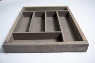 🍽️ large knork storage tray/flatware organizer in weathered gray shade логотип