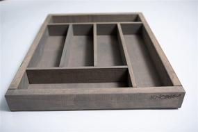 img 4 attached to 🍽️ Large Knork Storage Tray/Flatware Organizer in Weathered Gray shade