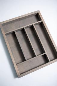 img 3 attached to 🍽️ Large Knork Storage Tray/Flatware Organizer in Weathered Gray shade