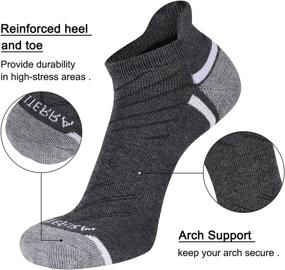 img 2 attached to 🧦 LITERRA Men's Cushioned Low Cut Ankle Socks - Pack of 6 for Athletic Running with Tab