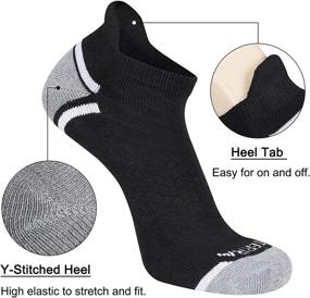 img 1 attached to 🧦 LITERRA Men's Cushioned Low Cut Ankle Socks - Pack of 6 for Athletic Running with Tab