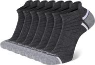 🧦 literra men's cushioned low cut ankle socks - pack of 6 for athletic running with tab логотип