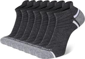 img 4 attached to 🧦 LITERRA Men's Cushioned Low Cut Ankle Socks - Pack of 6 for Athletic Running with Tab