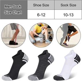 img 3 attached to 🧦 LITERRA Men's Cushioned Low Cut Ankle Socks - Pack of 6 for Athletic Running with Tab