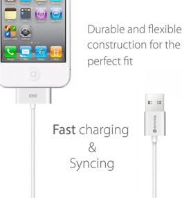 img 1 attached to High-Quality 30-Pin USB Sync and Charging Cable for iPhone 4/4S/3G/3GS, iPad 1/2/3, and iPod (5'/1.5 Meter) - Pack of 2