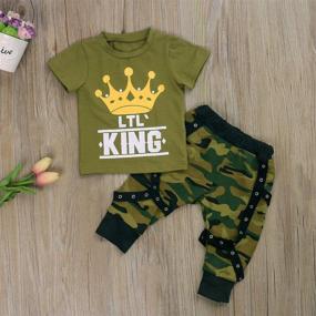 img 3 attached to Toddler Pullover Camouflage Trousers Tracksuit Boys' Clothing ~ Clothing Sets