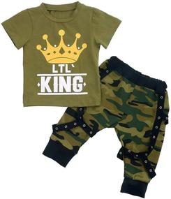 img 4 attached to Toddler Pullover Camouflage Trousers Tracksuit Boys' Clothing ~ Clothing Sets