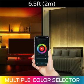 img 1 attached to 🚀 Enhance Any Space with Monster 6.5-Foot Multicolor LED Light: Customizable, Voice-Control, Smart App Compatible