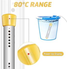 img 2 attached to ⚡ Electric Submersible Immersion Water Heater with Stainless Steel Guard Cover, Digital LCD Thermometer - Portable Bucket Heater to Quickly Heat 5 Gallons of Water (Yellow)