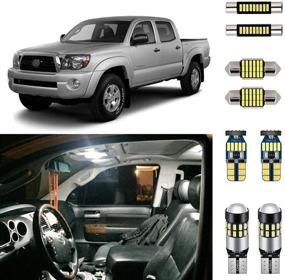 img 4 attached to AUTOGINE 6000K White LED Interior Light Bulbs Kit Package for 2005-2015 Toyota Tacoma + Easy Install Tool