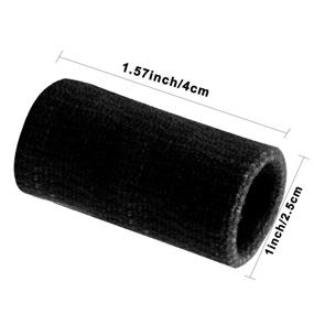 img 3 attached to Finger Sleeves and Thumb Splint Brace for Finger Support - Elastic Finger Tape for Breathable Compression, Pain Relief, Trigger Finger - Sports Compression Aids - Set of 10 (Black)