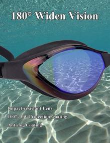 img 2 attached to Swimming Goggles Protection Shatter Proof Competitive