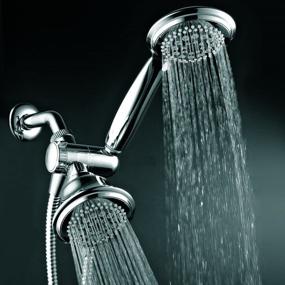 img 2 attached to Hotel Spa Shower Heads with Handheld Spray: High Pressure 2-in-1 Shower Head, 36-Setting, 4-Inch Showerhead with 4-Inch Handheld Shower Head, Includes 5-Foot Shower Hose, Showerspa in Chrome