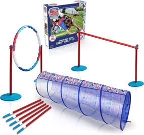 img 4 attached to 🔥 Agility Set for American Ninja Warrior Family Obstacle Race Course - Ideal for All Ages, Including Children, Adults, and Pets - Ultimate Outdoor Fun Racing Obstacles!