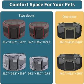 img 3 attached to 🐶 Petsfit Dog Playpen with Detachable Zippered Top and Bottom – Foldable Outdoor Exercise Pen for Pets, Ideal for Play Yard Use