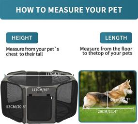 img 2 attached to 🐶 Petsfit Dog Playpen with Detachable Zippered Top and Bottom – Foldable Outdoor Exercise Pen for Pets, Ideal for Play Yard Use