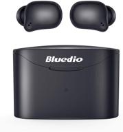 🎧 bluedio t elf 2 наушники true wireless bluetooth 5.0 с сенсорным управлением, в комплекте чехол для зарядки, мини-гарнитура для автомобиля для мобильных телефонов/спорта, встроенный микрофон, 6 часов воспроизведения, светодиодный индикатор. логотип