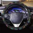 seanative car steering wheel cover with colorful pineapple design - universal fit anti-slip neoprene wheel protector logo
