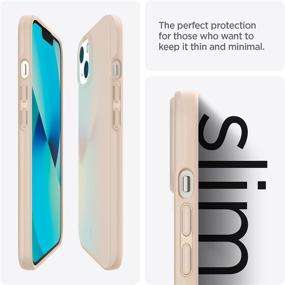 img 2 attached to Spigen Thin Fit Designed For IPhone 13 Case (2021) - Sand Beige