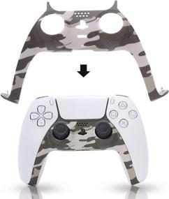 img 4 attached to 🎮 Enhance Your Gaming Experience with the Stylish PS5 Controller Plate - Camouflage Gray