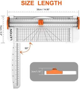 img 3 attached to 📎 Efficient A4 Paper Cutter: Titanium Scrapbooking 12 Inch with Security Safeguard and Side Ruler - Ideal for Scrapbooking, Craft Paper, Cardstock, Labels, and Photos (White)